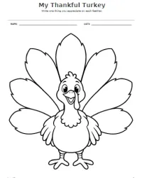 Free Printable Thankful Turkey Screenshot 01