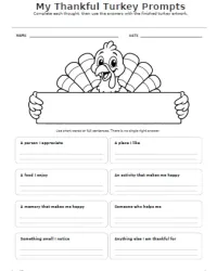 Free Printable Thankful Turkey Screenshot 02