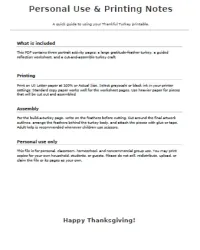 Free Printable Thankful Turkey Screenshot 04