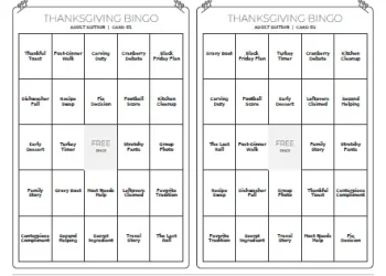 Free Printable Thanksgiving Bingo for Adults Screenshot 01