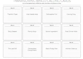 Free Printable Thanksgiving Bingo for Adults Screenshot 07