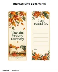 Free Printable Thanksgiving Bookmarks Screenshot 01