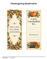Free Printable Thanksgiving Bookmarks Screenshot 02