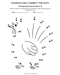 Free Printable Thanksgiving Connect the Dots Screenshot 01