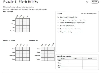 Free Printable Thanksgiving Logic Puzzles Screenshot 02