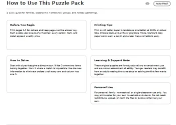 Free Printable Thanksgiving Logic Puzzles Screenshot 05
