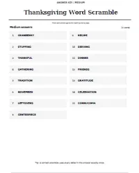 Free Printable Thanksgiving Word Scramble Screenshot 05