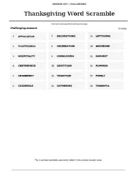 Free Printable Thanksgiving Word Scramble Screenshot 06
