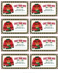 Free Printable Ugly Christmas Sweater Voting Ballots Screenshot 02