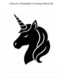 Free Printable Unicorn Pumpkin Carving Stencils Screenshot 01