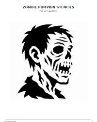 Free Printable Zombie Pumpkin Stencils Screenshot 01