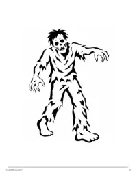 Free Printable Zombie Pumpkin Stencils Screenshot 03