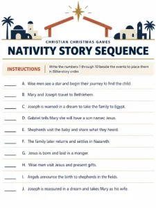 Free Printable Christian Christmas Games Screenshot 01