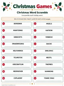 Free Printable Christmas Games Screenshot 01